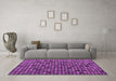 Machine Washable Abstract Purple Modern Area Rugs in a Living Room, wshabs4471pur