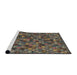 Sideview of Machine Washable Abstract Brown Rug, wshabs4472