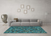 Machine Washable Abstract Light Blue Modern Rug in a Living Room, wshabs4472lblu