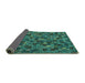 Sideview of Abstract Turquoise Modern Rug, abs4472turq