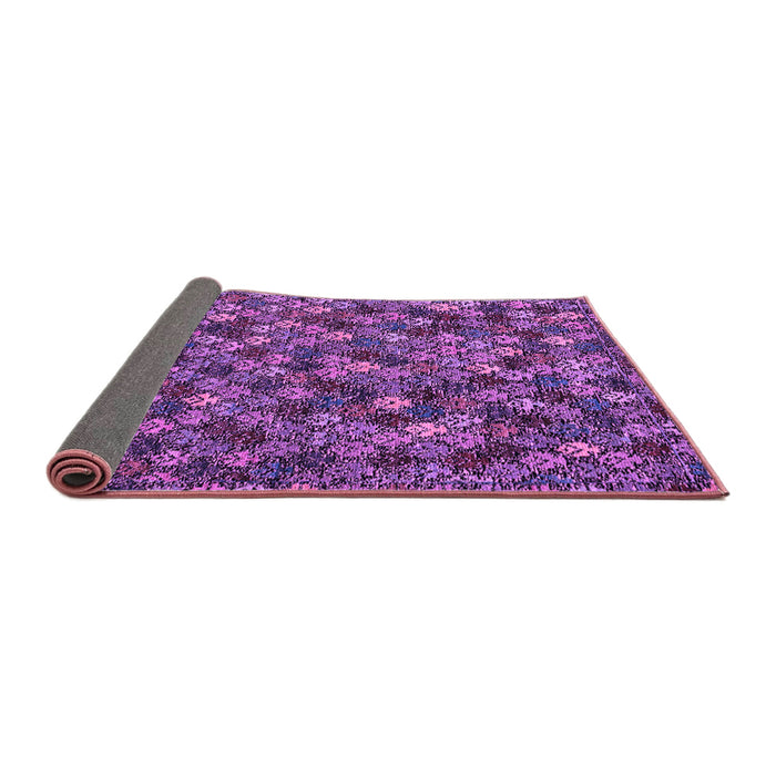 Sideview of Abstract Purple Modern Rug, abs4472pur