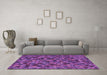 Machine Washable Abstract Purple Modern Area Rugs in a Living Room, wshabs4472pur