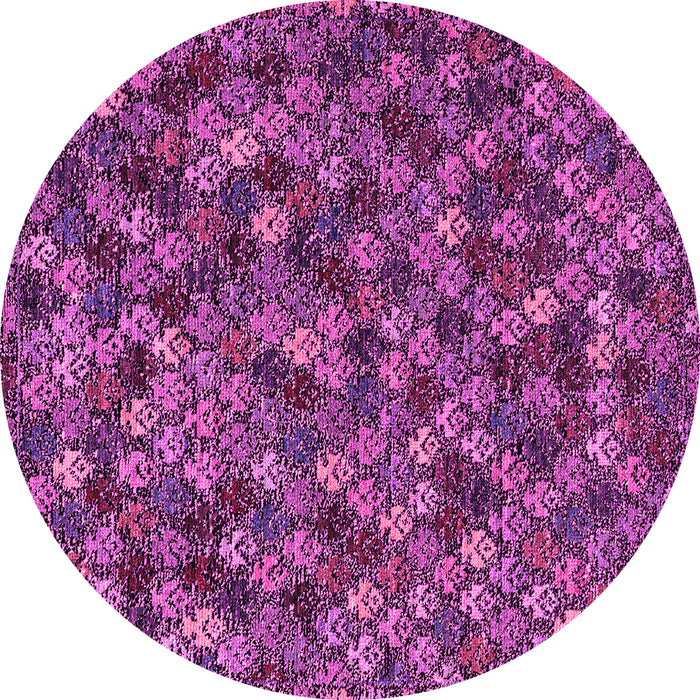 Round Abstract Pink Modern Rug, abs4472pnk