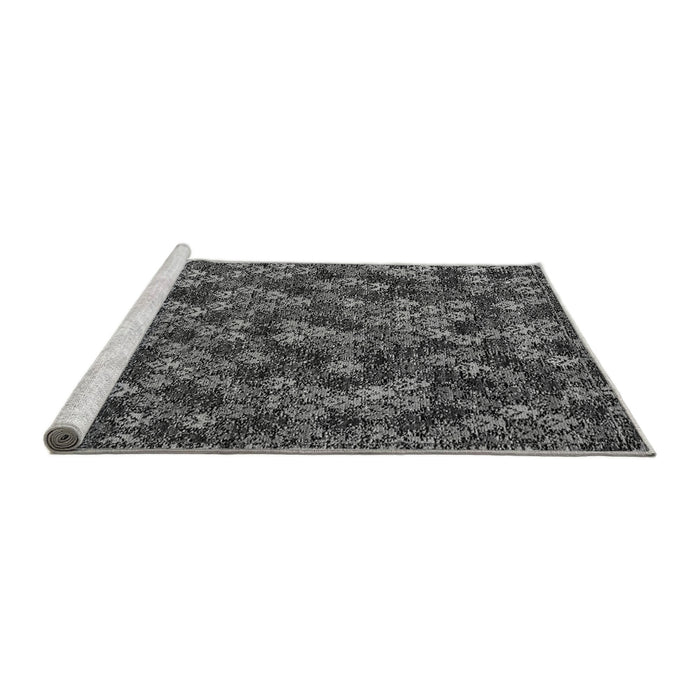Sideview of Machine Washable Abstract Gray Modern Rug, wshabs4472gry