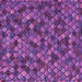 Square Machine Washable Abstract Purple Modern Area Rugs, wshabs4472pur