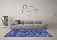 Machine Washable Abstract Blue Modern Rug, wshabs4472blu