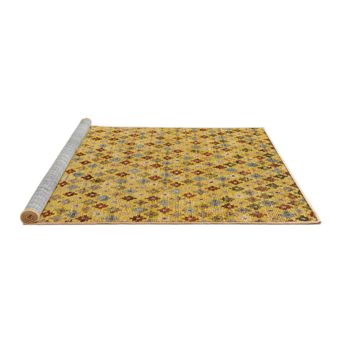 Sideview of Machine Washable Abstract Sedona Brown Rug, wshabs4473