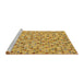 Sideview of Machine Washable Abstract Sedona Brown Rug, wshabs4473