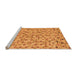 Sideview of Machine Washable Abstract Orange Modern Area Rugs, wshabs4473org