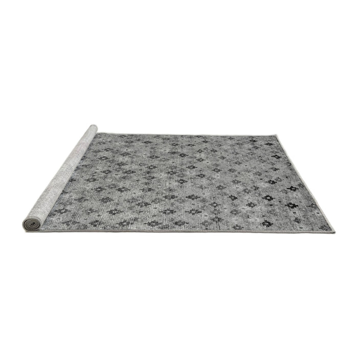 Sideview of Machine Washable Abstract Gray Modern Rug, wshabs4473gry