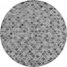 Round Abstract Gray Modern Rug, abs4473gry