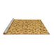 Sideview of Machine Washable Abstract Brown Modern Rug, wshabs4473brn