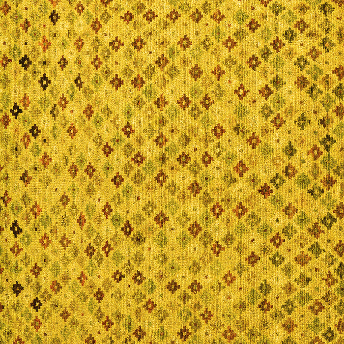 Square Abstract Yellow Modern Rug, abs4473yw