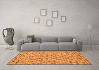 Machine Washable Abstract Orange Modern Rug, wshabs4473org