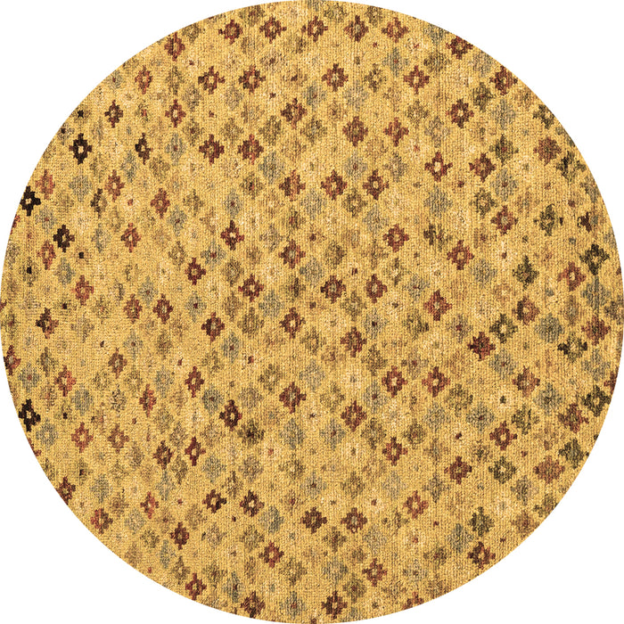 Round Machine Washable Abstract Brown Modern Rug, wshabs4473brn