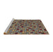 Sideview of Machine Washable Abstract Bakers Brown Rug, wshabs4474