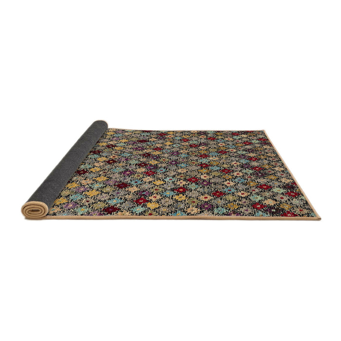 Sideview of Abstract Bakers Brown Modern Rug, abs4474