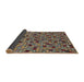 Sideview of Abstract Bakers Brown Modern Rug, abs4474