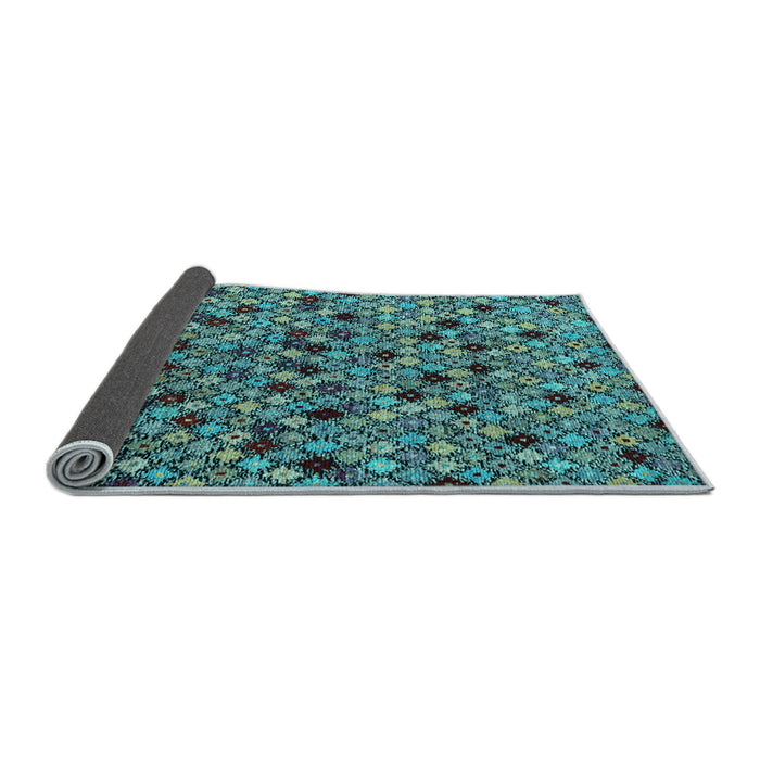 Sideview of Abstract Light Blue Modern Rug, abs4474lblu