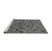 Sideview of Machine Washable Abstract Gray Modern Rug, wshabs4474gry