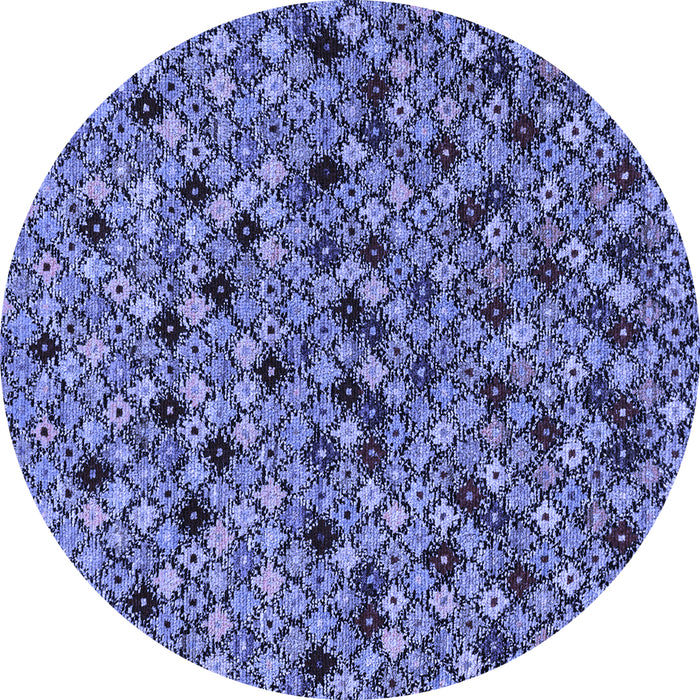 Round Machine Washable Abstract Blue Modern Rug, wshabs4474blu