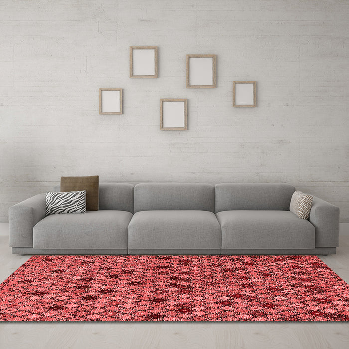 Modern Red Washable Rugs