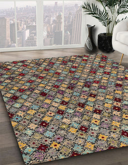 Abstract Bakers Brown Modern Rug in Family Room, abs4474