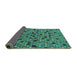 Sideview of Abstract Turquoise Modern Rug, abs4474turq