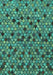 Machine Washable Abstract Turquoise Modern Area Rugs, wshabs4474turq