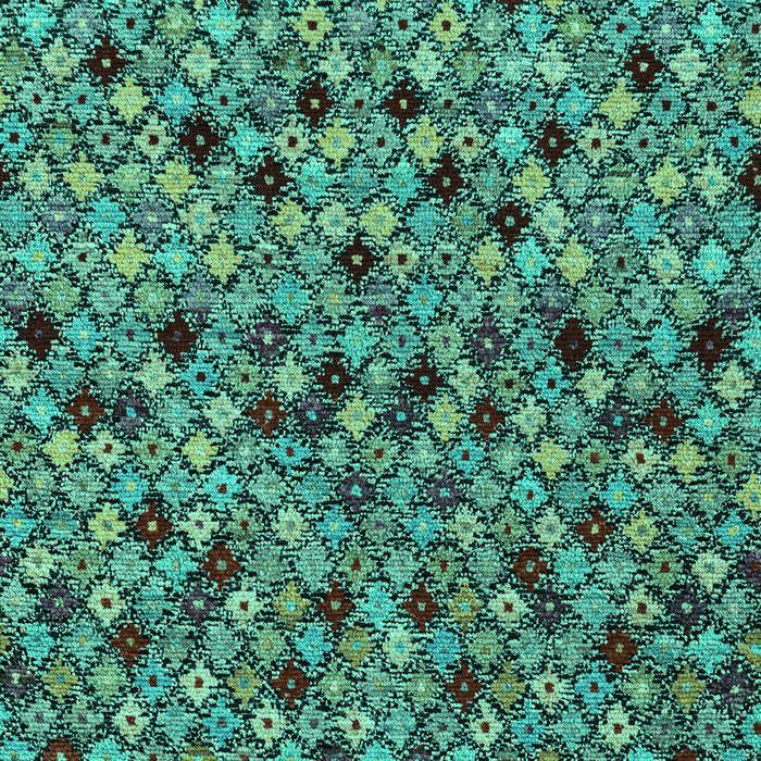 Machine Washable Abstract Turquoise Modern Area Rugs, wshabs4474turq
