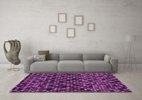 Machine Washable Abstract Purple Modern Rug, wshabs4475pur