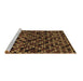 Sideview of Machine Washable Abstract Brown Modern Rug, wshabs4475brn