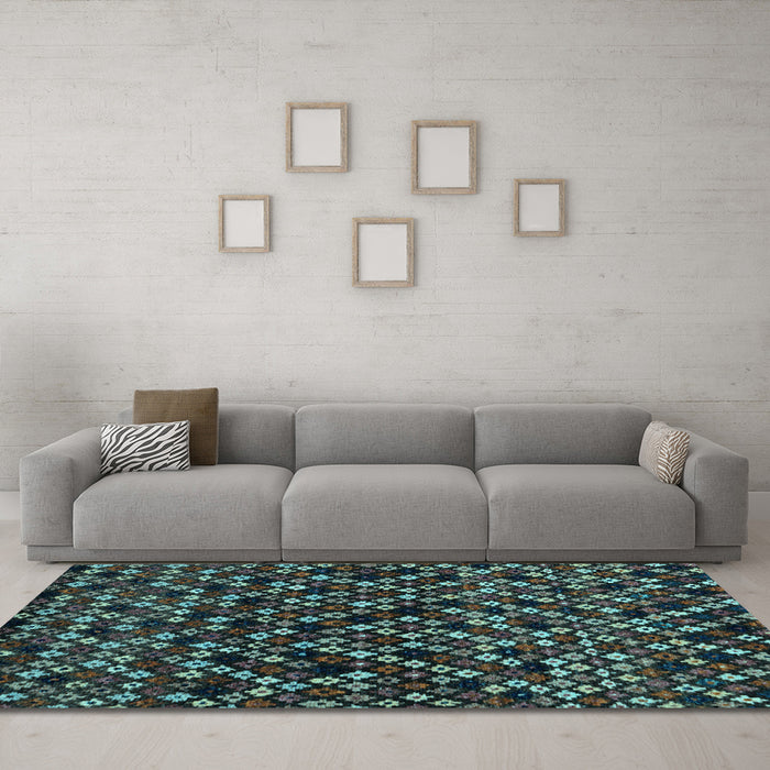 Machine Washable Abstract Light Blue Modern Rug in a Living Room, wshabs4475lblu