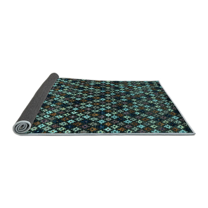Sideview of Abstract Light Blue Modern Rug, abs4475lblu