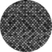 Round Abstract Gray Modern Rug, abs4475gry