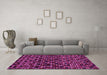 Machine Washable Abstract Pink Modern Rug in a Living Room, wshabs4475pnk