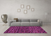 Machine Washable Abstract Pink Modern Rug, wshabs4475pnk