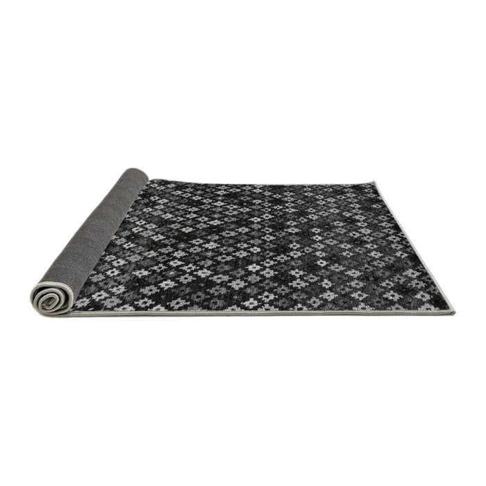 Sideview of Abstract Gray Modern Rug, abs4475gry