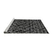 Sideview of Machine Washable Abstract Gray Modern Rug, wshabs4475gry