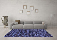 Machine Washable Abstract Blue Modern Rug, wshabs4475blu