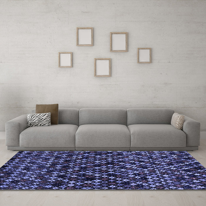 Machine Washable Abstract Blue Modern Rug in a Living Room, wshabs4475blu