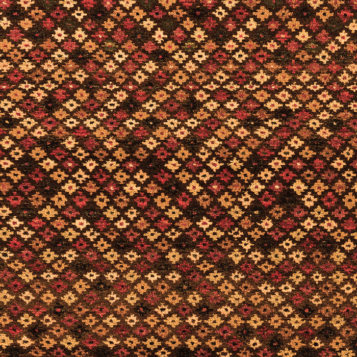 Square Machine Washable Abstract Orange Modern Area Rugs, wshabs4475org