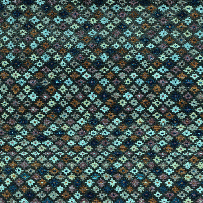 Square Machine Washable Abstract Light Blue Modern Rug, wshabs4475lblu