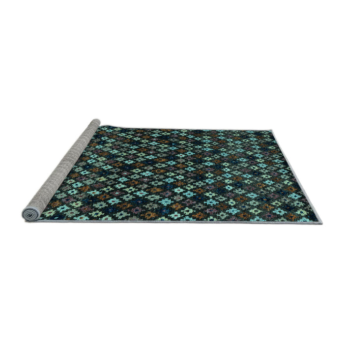 Sideview of Machine Washable Abstract Light Blue Modern Rug, wshabs4475lblu