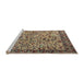 Sideview of Machine Washable Abstract Sangria Brown Rug, wshabs4476