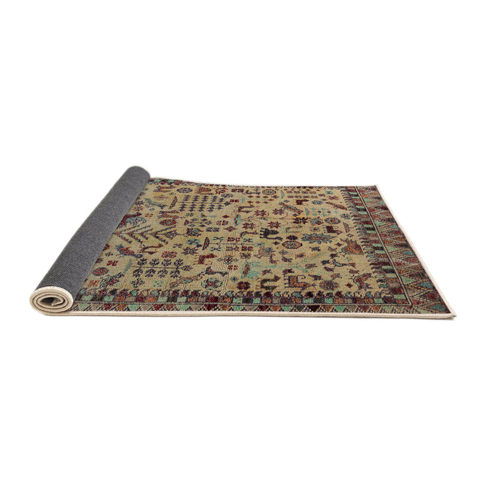 Sideview of Abstract Sangria Brown Modern Rug, abs4476