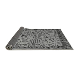 Sideview of Abstract Gray Modern Rug, abs4476gry