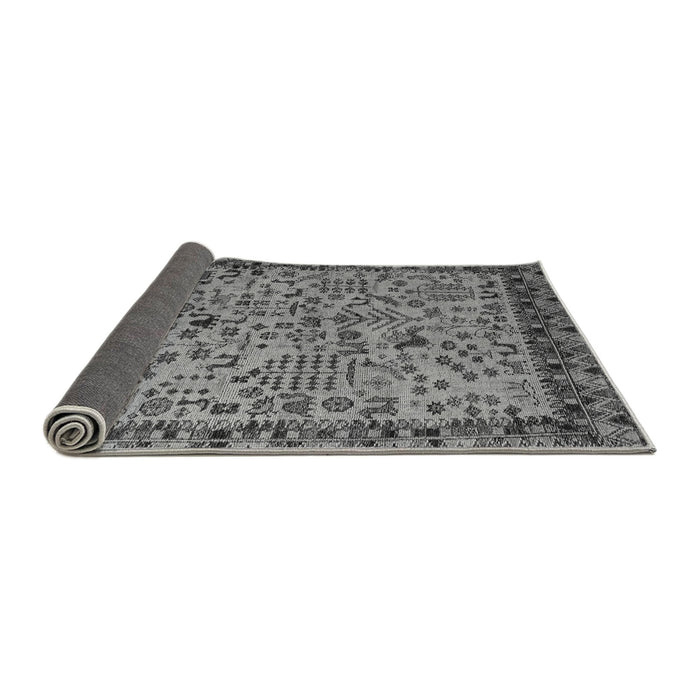 Sideview of Abstract Gray Modern Rug, abs4476gry