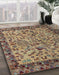 Machine Washable Abstract Sangria Brown Rug in a Family Room, wshabs4476