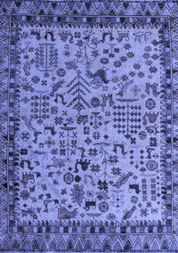 Abstract Blue Modern Rug, abs4476blu